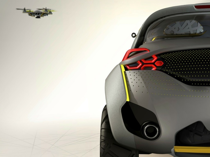Illustration for article titled Este nuevo concepto de coche viene con dron explorador incorporado